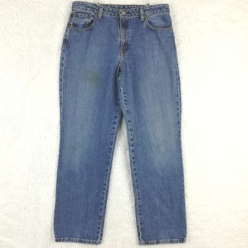 Vintage Polo Jeans Co Womens Mom Saturday Blue Denim Medium Wash 10
